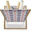 Ambesonne Love Magazine and Book Holder, Romance of The Roses Valentine’s Day Vintage Spring Season Pattern Illustration, Floor Rack Decor for Interior of Home & Office, 22″ x 19″, Rose Dark Pink(White Coral Indigo)