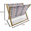 Ambesonne Love Magazine and Book Holder, Romance of The Roses Valentine’s Day Vintage Spring Season Pattern Illustration, Floor Rack Decor for Interior of Home & Office, 22″ x 19″, Rose Dark Pink(White Coral Indigo)