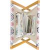 Ambesonne Love Magazine and Book Holder, Romance of The Roses Valentine’s Day Vintage Spring Season Pattern Illustration, Floor Rack Decor for Interior of Home & Office, 22″ x 19″, Rose Dark Pink(White Coral Indigo)