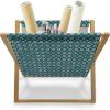 Ambesonne Love Magazine and Book Holder, Romance of The Roses Valentine’s Day Vintage Spring Season Pattern Illustration, Floor Rack Decor for Interior of Home & Office, 22″ x 19″, Rose Dark Pink(Dark Teal and Seafoam)