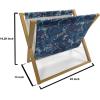 Ambesonne Love Magazine and Book Holder, Romance of The Roses Valentine’s Day Vintage Spring Season Pattern Illustration, Floor Rack Decor for Interior of Home & Office, 22″ x 19″, Rose Dark Pink(Pale Blue Sea Blue)