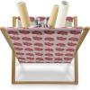 Ambesonne Love Magazine and Book Holder, Romance of The Roses Valentine’s Day Vintage Spring Season Pattern Illustration, Floor Rack Decor for Interior of Home & Office, 22″ x 19″, Rose Dark Pink(Rose Dark Pink)