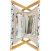 Ambesonne Love Magazine and Book Holder, Romance of The Roses Valentine’s Day Vintage Spring Season Pattern Illustration, Floor Rack Decor for Interior of Home & Office, 22″ x 19″, Rose Dark Pink(White Coral and Teal)