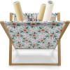 Ambesonne Love Magazine and Book Holder, Romance of The Roses Valentine’s Day Vintage Spring Season Pattern Illustration, Floor Rack Decor for Interior of Home & Office, 22″ x 19″, Rose Dark Pink(White Coral and Teal)