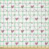 Ambesonne Modern Fabric by the Yard, Love Theme Romantic Repetitive Pattern of Hearts in Monochrome Style Valentine’s Day, Stretch Knit Fabric for Clothing Sewing and Arts Crafts, 10 Yards, Pink White(Pink White)