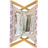 Ambesonne Pearls Magazine and Book Holder, Bow Ties with Hearts Feminine Valentines Day Romantic Theme with Dotted Background, Floor Rack Decor for Interior of Home & Office, 22″ x 19″, Pink Black(Purple Pink)