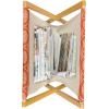 Ambesonne Pearls Magazine and Book Holder, Bow Ties with Hearts Feminine Valentines Day Romantic Theme with Dotted Background, Floor Rack Decor for Interior of Home & Office, 22″ x 19″, Pink Black(Orange Pale Yellow)