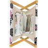 Ambesonne Pearls Magazine and Book Holder, Bow Ties with Hearts Feminine Valentines Day Romantic Theme with Dotted Background, Floor Rack Decor for Interior of Home & Office, 22″ x 19″, Pink Black(Hot Pink White Black)