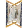 Ambesonne Pearls Magazine and Book Holder, Bow Ties with Hearts Feminine Valentines Day Romantic Theme with Dotted Background, Floor Rack Decor for Interior of Home & Office, 22″ x 19″, Pink Black(Navy Blue Marigold)