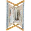 Ambesonne Pearls Magazine and Book Holder, Bow Ties with Hearts Feminine Valentines Day Romantic Theme with Dotted Background, Floor Rack Decor for Interior of Home & Office, 22″ x 19″, Pink Black(Slate Blue Tan)