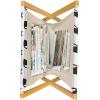 Ambesonne Pearls Magazine and Book Holder, Bow Ties with Hearts Feminine Valentines Day Romantic Theme with Dotted Background, Floor Rack Decor for Interior of Home & Office, 22″ x 19″, Pink Black(Charcoal Grey Pale Pink)