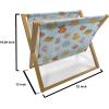 Ambesonne Pearls Magazine and Book Holder, Bow Ties with Hearts Feminine Valentines Day Romantic Theme with Dotted Background, Floor Rack Decor for Interior of Home & Office, 22″ x 19″, Pink Black(Pale Blue Cinnamon)