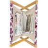 Ambesonne Pearls Magazine and Book Holder, Bow Ties with Hearts Feminine Valentines Day Romantic Theme with Dotted Background, Floor Rack Decor for Interior of Home & Office, 22″ x 19″, Pink Black(Pink Black White)