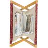 Ambesonne Pearls Magazine and Book Holder, Bow Ties with Hearts Feminine Valentines Day Romantic Theme with Dotted Background, Floor Rack Decor for Interior of Home & Office, 22″ x 19″, Pink Black(Ruby White)
