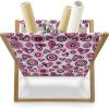 Ambesonne Pearls Magazine and Book Holder, Bow Ties with Hearts Feminine Valentines Day Romantic Theme with Dotted Background, Floor Rack Decor for Interior of Home & Office, 22″ x 19″, Pink Black(Pink Black White)