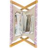Ambesonne Pearls Magazine and Book Holder, Bow Ties with Hearts Feminine Valentines Day Romantic Theme with Dotted Background, Floor Rack Decor for Interior of Home & Office, 22″ x 19″, Pink Black(Lilac White)
