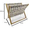 Ambesonne Pearls Magazine and Book Holder, Bow Ties with Hearts Feminine Valentines Day Romantic Theme with Dotted Background, Floor Rack Decor for Interior of Home & Office, 22″ x 19″, Pink Black(Brown Apple Green)