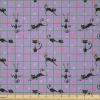 Ambesonne Purple Fabric by The Yard, Unlucky Black Cat with Heart Filled Backdrop Valentines Day Animal Fun, Stretch Knit Fabric for Clothing Sewing and Arts Crafts, 5 Yards, Lavender Pink Black(Lavender Pink Black)