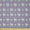 Ambesonne Purple Fabric by The Yard, Valentine’s Day Couple Wedding Bride Heart Design Image, Stretch Knit Fabric for Clothing Sewing and Arts Crafts, 5 Yards, Lavender and Purple(Lavender and Purple)