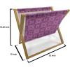 Ambesonne Romantic Magazine and Book Holder, Valentine’s Day Couple Tango Dancing on Stage Lovers Celebration Wedding, Floor Rack Decor for Interior of Home & Office, 22″ x 19″, Red Grey Slate Blue(Dark Magenta Pale Fuchsia)