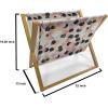 Ambesonne Romantic Magazine and Book Holder, Valentine’s Day Couple Tango Dancing on Stage Lovers Celebration Wedding, Floor Rack Decor for Interior of Home & Office, 22″ x 19″, Red Grey Slate Blue(Peach Pink Charcoal Grey)