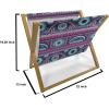 Ambesonne Romantic Magazine and Book Holder, Valentine’s Day Couple Tango Dancing on Stage Lovers Celebration Wedding, Floor Rack Decor for Interior of Home & Office, 22″ x 19″, Red Grey Slate Blue(Marigold Turquoise and Indigo)
