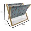 Ambesonne Romantic Magazine and Book Holder, Valentine’s Day Couple Tango Dancing on Stage Lovers Celebration Wedding, Floor Rack Decor for Interior of Home & Office, 22″ x 19″, Red Grey Slate Blue(Red Grey Slate Blue)