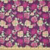 Ambesonne Rose Fabric by The Yard, Blossoming Romantic Valentines Day Themed Flowers Feminine Style Blooms, Stretch Knit Fabric for Clothing Sewing and Arts Crafts, 5 Yards, Magenta Peach and Green(Magenta Peach and Green)