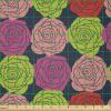Ambesonne Rose Fabric by The Yard, Romantic Theme Flower Petals Bouquets Lovers Valentine’s Days Blossoms, Stretch Knit Fabric for Clothing Sewing and Arts Crafts, 10 Yards, Lime Green and Multicolor(Lime Green and Multicolor)