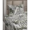 Ambesonne Spring Floral Sheet Set, Valentine’s Day Concept Romantic Garden Flowers with Leaves Greenery, Fitted and Flat Sheet with Pillowcases Bedding Accent 4 Piece Set, Queen, Seafoam Peach White(Sage Green and Grey Yellow)