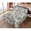 Ambesonne Spring Floral Sheet Set, Valentine’s Day Concept Romantic Garden Flowers with Leaves Greenery, Fitted and Flat Sheet with Pillowcases Bedding Accent 4 Piece Set, Queen, Seafoam Peach White(Sage Green and Grey Yellow)