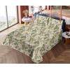 Ambesonne Spring Floral Sheet Set, Valentine’s Day Concept Romantic Garden Flowers with Leaves Greenery, Fitted and Flat Sheet with Pillowcases Bedding Accent 4 Piece Set, Queen, Seafoam Peach White(Apple Green Champagne)