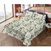 Ambesonne Spring Floral Sheet Set, Valentine’s Day Concept Romantic Garden Flowers with Leaves Greenery, Fitted and Flat Sheet with Pillowcases Bedding Accent 4 Piece Set, Queen, Seafoam Peach White(Pistachio Green and White)