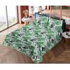 Ambesonne Spring Floral Sheet Set, Valentine’s Day Concept Romantic Garden Flowers with Leaves Greenery, Fitted and Flat Sheet with Pillowcases Bedding Accent 4 Piece Set, Queen, Seafoam Peach White(Fern Green and Dark Grey)