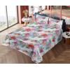 Ambesonne Spring Floral Sheet Set, Valentine’s Day Concept Romantic Garden Flowers with Leaves Greenery, Fitted and Flat Sheet with Pillowcases Bedding Accent 4 Piece Set, Queen, Seafoam Peach White(Multicolor Dark Coral)