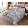 Ambesonne Spring Floral Sheet Set, Valentine’s Day Concept Romantic Garden Flowers with Leaves Greenery, Fitted and Flat Sheet with Pillowcases Bedding Accent 4 Piece Set, Queen, Seafoam Peach White(Mauve Taupe Ceil Blue)