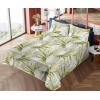 Ambesonne Spring Floral Sheet Set, Valentine’s Day Concept Romantic Garden Flowers with Leaves Greenery, Fitted and Flat Sheet with Pillowcases Bedding Accent 4 Piece Set, Queen, Seafoam Peach White(Yellow Green Pale Grey)
