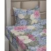 Ambesonne Spring Floral Sheet Set, Valentine’s Day Concept Romantic Garden Flowers with Leaves Greenery, Fitted and Flat Sheet with Pillowcases Bedding Accent 4 Piece Set, Queen, Seafoam Peach White(Mauve Taupe Ceil Blue)