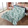 Ambesonne Spring Floral Sheet Set, Valentine’s Day Concept Romantic Garden Flowers with Leaves Greenery, Fitted and Flat Sheet with Pillowcases Bedding Accent 4 Piece Set, Queen, Seafoam Peach White(Sea Green Mint Green)