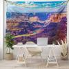 Ambesonne Canyon Tapestry, Aerial View of Epic Grand Canyon Activity of River Stream over Rock Plateau Print, Wide Wall Hanging for Bedroom Living Room Dorm, 60″ X 40″, Blue Tan