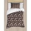 Brown and White