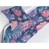 Ambesonne Floral Bed Runner Set, Valentine’s Day Theme Flowers Vintage Botanical Nature Ornament Art, Decorative Bedding Scarf and a Pillow Sham for Hotels Homes, Twin, Dark Coral and Fern Green(Night Blue and Pale Pink)