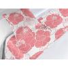 Ambesonne Floral Bed Runner Set, Valentine’s Day Theme Flowers Vintage Botanical Nature Ornament Art, Decorative Bedding Scarf and a Pillow Sham for Hotels Homes, Twin, Dark Coral and Fern Green(Pastel Pink and White)