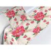 Ambesonne Floral Bed Runner Set, Valentine’s Day Theme Flowers Vintage Botanical Nature Ornament Art, Decorative Bedding Scarf and a Pillow Sham for Hotels Homes, Twin, Dark Coral and Fern Green(Dark Coral and Laurel Green)