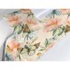 Ambesonne Floral Bed Runner Set, Valentine’s Day Theme Flowers Vintage Botanical Nature Ornament Art, Decorative Bedding Scarf and a Pillow Sham for Hotels Homes, Twin, Dark Coral and Fern Green(Olive Green Coral and Blush)