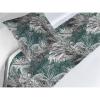 Ambesonne Floral Bed Runner Set, Valentine’s Day Theme Vintage Style Romantic Roses Pattern Plot, Decorative Bedding Scarf and a Pillow Sham for Hotels Homes, Twin, Dark Fuchsia and Slate Blue(Dark Teal and Pale Grey)