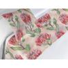 Ambesonne Floral Bed Runner Set, Valentine’s Day Theme Vintage Style Romantic Roses Pattern Plot, Decorative Bedding Scarf and a Pillow Sham for Hotels Homes, Twin, Dark Fuchsia and Slate Blue(Pale Maroon and Lime Green)