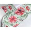 Ambesonne Floral Bed Runner Set, Valentine’s Day Theme Vintage Style Romantic Roses Pattern Plot, Decorative Bedding Scarf and a Pillow Sham for Hotels Homes, Twin, Dark Fuchsia and Slate Blue(Dark Coral and Army Green)