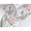 Ambesonne Floral Bed Runner Set, Valentine’s Day Theme Vintage Style Romantic Roses Pattern Plot, Decorative Bedding Scarf and a Pillow Sham for Hotels Homes, Twin, Dark Fuchsia and Slate Blue(Coral and Pale Reseda Green)