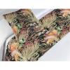 Ambesonne Floral Bed Runner Set, Valentine’s Day Theme Vintage Style Romantic Roses Pattern Plot, Decorative Bedding Scarf and a Pillow Sham for Hotels Homes, Twin, Dark Fuchsia and Slate Blue(Pale Orange Sage Green)